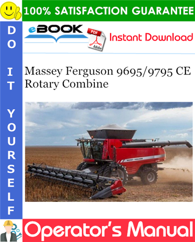 Thumbnail ☆☆ Best ☆☆ Massey Ferguson 9695/9795 CE Rotary Combine Operators Manual