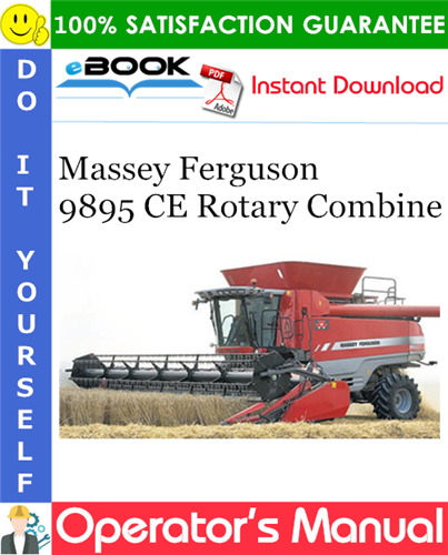 Thumbnail ☆☆ Best ☆☆ Massey Ferguson 9895 CE Rotary Combine Operators Manual