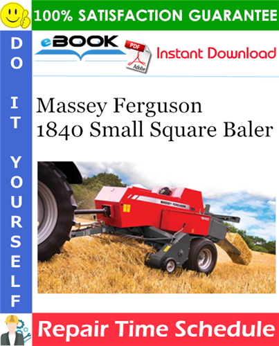 Thumbnail ☆☆ Best ☆☆ Massey Ferguson 1840 Small Square Baler Repair Time Schedule Manual