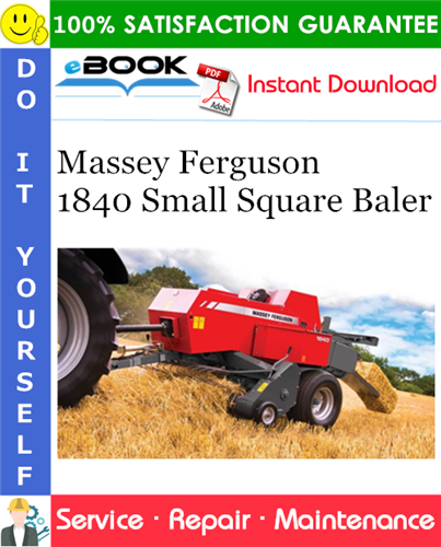 Thumbnail ☆☆ Best ☆☆ Massey Ferguson 1840 Small Square Baler Service Repair Manual