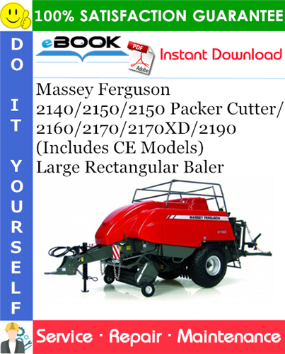 Thumbnail ☆☆ Best ☆☆ Massey Ferguson 2140/2150/2150 Packer Cutter/2160/2170/2170XD/2190 (Includes CE Models) Large Rectangular Baler Service Repair Manual