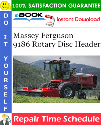 Thumbnail ☆☆ Best ☆☆ Massey Ferguson 9186 Rotary Disc Header Repair Time Schedule Manual