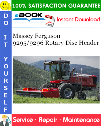 Thumbnail ☆☆ Best ☆☆ Massey Ferguson 9295/9296 Rotary Disc Header Service Repair Manual