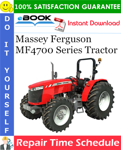 Thumbnail ☆☆ Best ☆☆ Massey Ferguson MF4700 Series Tractor Repair Time Schedule Manual