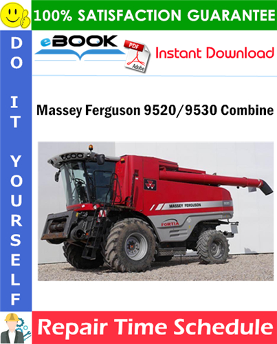 Thumbnail ☆☆ Best ☆☆ Massey Ferguson 9520/9530 Combine Repair Time Schedule Manual