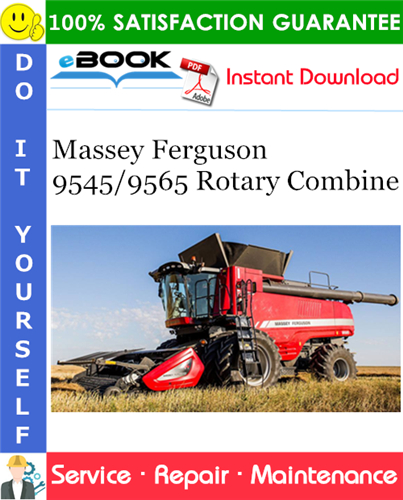 Thumbnail ☆☆ Best ☆☆ Massey Ferguson 9545/9565 Rotary Combine Service Repair Manual