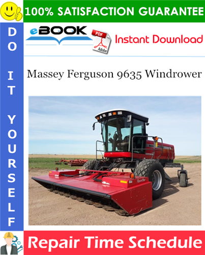 Thumbnail ☆☆ Best ☆☆ Massey Ferguson 9635 Windrower Repair Time Schedule Manual