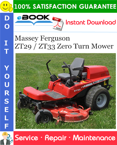 Thumbnail ☆☆ Best ☆☆ Massey Ferguson ZT29 / ZT33 Zero Turn Mower Service Repair Manual