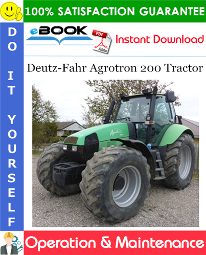 Thumbnail ☆☆ Best ☆☆ Deutz-Fahr Agrotron 200 Tractor Operation & Maintenance Manual