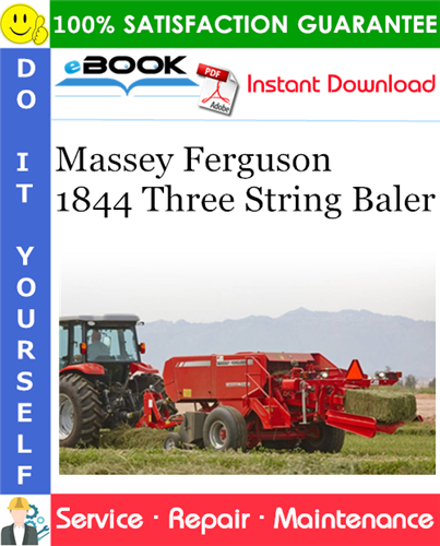 Thumbnail ☆☆ Best ☆☆ Massey Ferguson 1844 Three String Baler Service Repair Manual