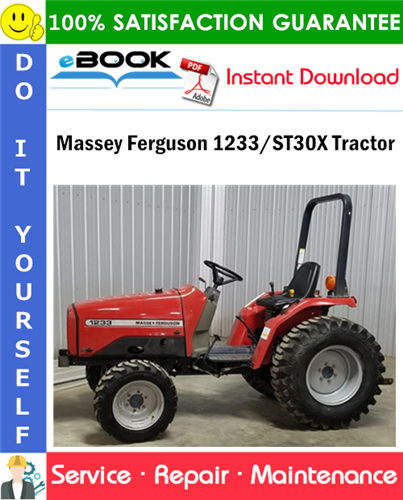 Thumbnail ☆☆ Best ☆☆ Massey Ferguson 1233/ST30X Tractor Service Repair Manual