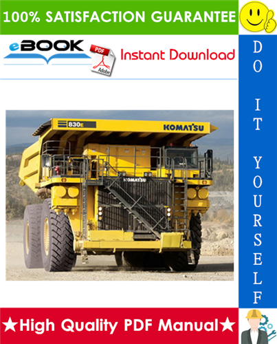 Thumbnail ☆☆ Best ☆☆ Komatsu 830E Dump Truck Service Repair Manual (Serial Number: A30689 - A30707)