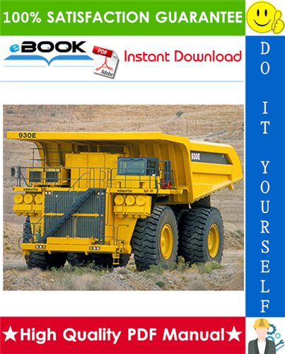 Thumbnail ☆☆ Best ☆☆ Komatsu 930E-2 Dump Truck Service Repair Manual (Serial Number: A30293, A30295, A30298 & A30299)