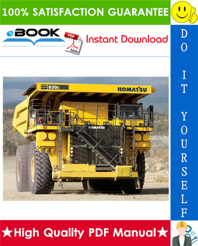 Thumbnail ☆☆ Best ☆☆ Komatsu 830E-AC Dump Truck Service Repair Manual (Serial Number: A30001 - A30035)
