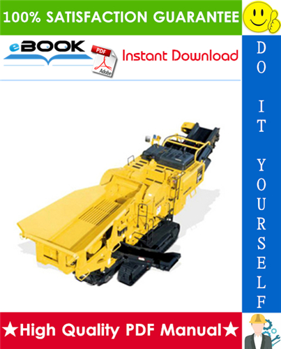 Thumbnail ☆☆ Best ☆☆ Komatsu BR550JG-1 Mobile Crusher Field Assembly Manual (Serial Number: 1001 and up)