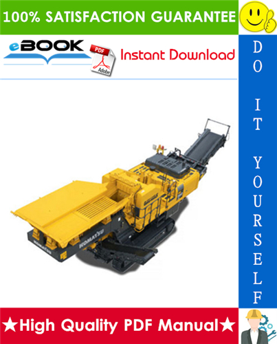 Thumbnail ☆☆ Best ☆☆ Komatsu BR580JG-1 Mobile Crusher Field Assembly Manual (Serial Number: 1001 and up)