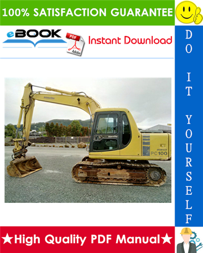 Thumbnail ☆☆ Best ☆☆ Komatsu PC100-6, PC120-6, PC130-6 Mighty Hydraulic Excavator Operation & Maintenance Manual (Serial Number: 45001 and up)