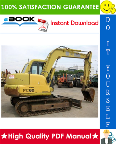 Thumbnail ☆☆ Best ☆☆ Komatsu PC60-7 Hydraulic Excavator Operation & Maintenance Manual (Serial Number: 52374 and up)