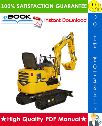 Thumbnail ☆☆ Best ☆☆ Komatsu PC09-1 Hydraulic Excavator Operation & Maintenance Manual (Serial Number: 10731 and up)
