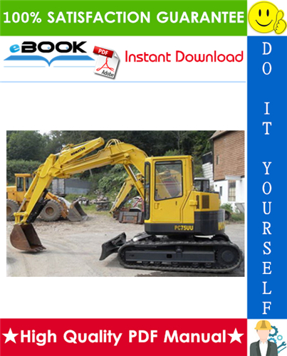 Thumbnail ☆☆ Best ☆☆ Komatsu PC75UU-3 Hydraulic Excavator Operation & Maintenance Manual (Serial Number: 19001 and up)
