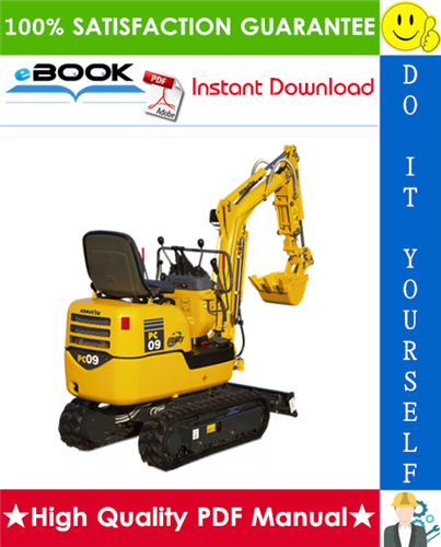 Thumbnail ☆☆ Best ☆☆ Komatsu PC09-1 Hydraulic Excavator Operation & Maintenance Manual (Serial Number: 12001 and up)