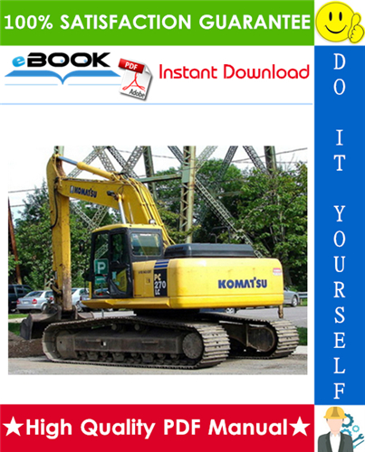 Thumbnail ☆☆ Best ☆☆ Komatsu PC270-8 Hydraulic Excavator Operation & Maintenance Manual (Serial Number: 20001 and up)