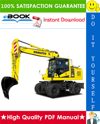 Thumbnail ☆☆ Best ☆☆ Komatsu PW180-7K Wheeled Excavator Operation & Maintenance Manual (Serial Number: K40001 and up)