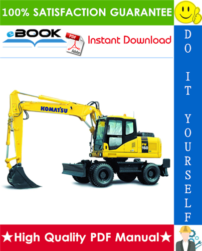 Thumbnail ☆☆ Best ☆☆ Komatsu PW160-7E0 Wheeled Excavator Service Repair Manual (Serial Number: H55051 and up)