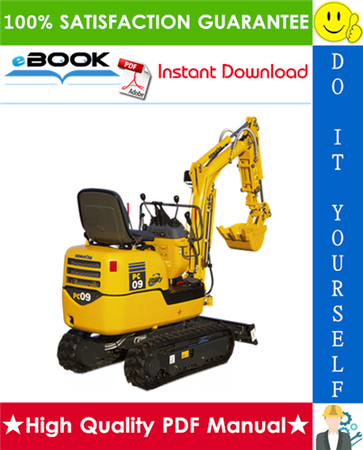 Thumbnail ☆☆ Best ☆☆ Komatsu PC09-1 Hydraulic Excavator Operation & Maintenance Manual (Serial Number: 14277 and up)