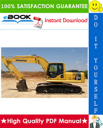 Thumbnail ☆☆ Best ☆☆ Komatsu PC200LC-8E0 (Hybrid) Hydraulic Excavator Operation & Maintenance Manual