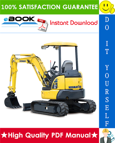 Thumbnail ☆☆ Best ☆☆ Komatsu PC27MR-3, PC35MR-3 Hydraulic Excavator Operation & Maintenance Manual (Serial Number: 20501 and up, 16501 and up)