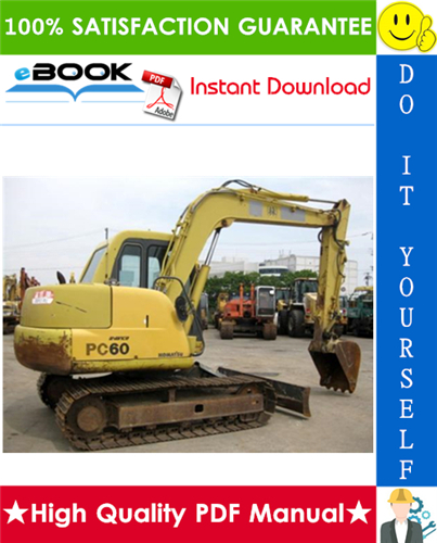 Thumbnail ☆☆ Best ☆☆ Komatsu PC60-6, PC60L-6, PC90-1 Hydraulic Excavator Operation & Maintenance Manual (Serial Number: 34101 and up, 8076 and up, 1404 and up)