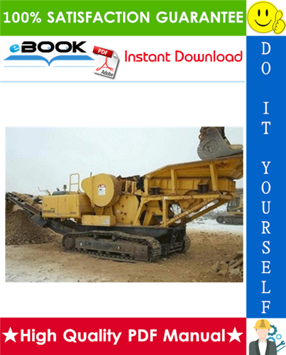 Thumbnail ☆☆ Best ☆☆ Komatsu BR350JG-1 Mobile Crusher Service Repair Manual + Operation & Maintenance Manual (Serial Number: 1005 and up)