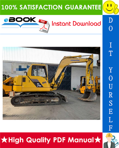 Thumbnail ☆☆ Best ☆☆ Komatsu PC75R-2 Hydraulic Excavator Service Repair Manual + Operation & Maintenance Manual (Serial Number: 22E5200001 and up, 22E5200763 and up)
