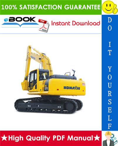 Thumbnail ☆☆ Best ☆☆ Komatsu PC270-8, PC270LC-8 Hydraulic Excavator Service Repair Manual + Operation & Maintenance Manual (Serial Number: 20001 and up) Thumbnail ☆☆ Best ☆☆ Komatsu PC270-8, PC270LC-8 Hydraulic Excavator Service Repair Manual + Operation & Maintenance Manual (Serial Number: 20001 and up)