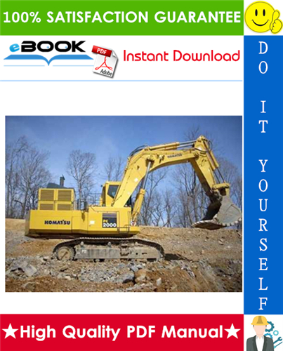 Thumbnail ☆☆ Best ☆☆ Komatsu PC2000-8 Hydraulic Excavator Service Repair Manual + Field Assembly Manual + Operation & Maintenance Manual (Serial Number: 20001 and up)