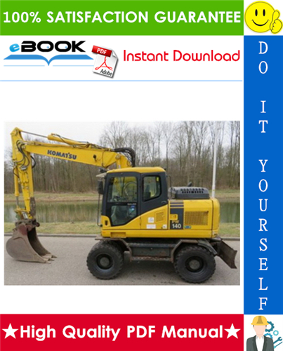 Thumbnail ☆☆ Best ☆☆ Komatsu PW140-7 Wheeled Excavator Service Repair Manual + Operation & Maintenance Manual (Serial Number: H55051 and up)