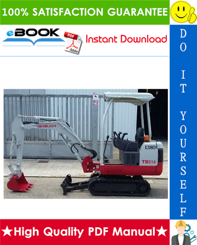 Thumbnail ☆☆ Best ☆☆ Takeuchi TB014 Compact Excavator Parts Manual