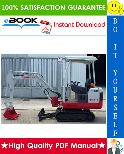 Thumbnail ☆☆ Best ☆☆ Takeuchi TB014, TB016 Compact Excavator Service Repair Manual