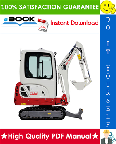 Thumbnail ☆☆ Best ☆☆ Takeuchi TB216 Mini Excavator Service Repair Manual (Serial No. 216000003)