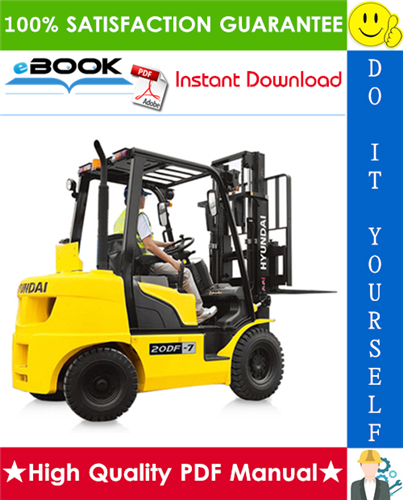 Thumbnail ☆☆ Best ☆☆ Hyundai 20DF-7T, 25DF-7T, 30DF-7T, 33DF-7T Forklift Trucks Service Repair Manual