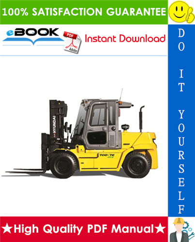 Thumbnail ☆☆ Best ☆☆ Hyundai 50D-7E, 60D-7E, 70D-7E, 80D-7E Forklift Trucks Service Repair Manual