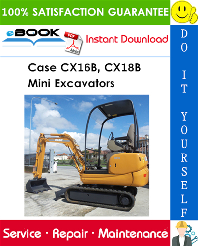 Thumbnail ☆☆ Best ☆☆ Case CX16B, CX18B Mini Excavators Service Repair Manual