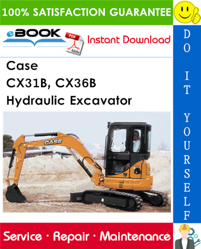 Thumbnail ☆☆ Best ☆☆ Case CX31B, CX36B Hydraulic Excavator Service Repair Manual