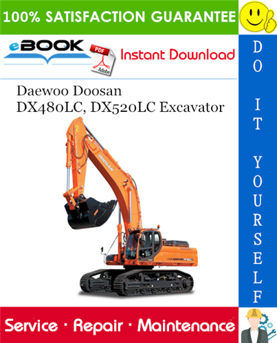 Thumbnail ☆☆ Best ☆☆ Daewoo Doosan DX480LC, DX520LC Excavator Service Repair Manual