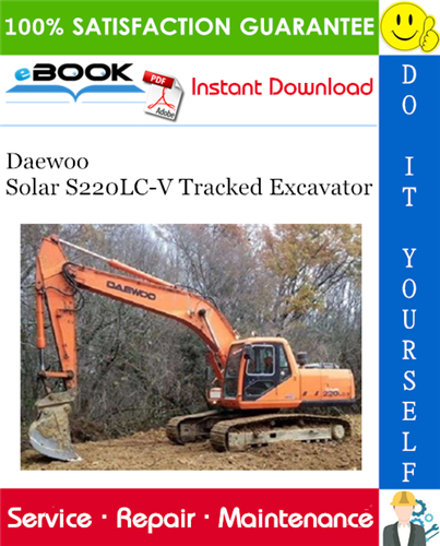 Thumbnail ☆☆ Best ☆☆ Daewoo Solar S220LC-V Tracked Excavator Service Repair Manual