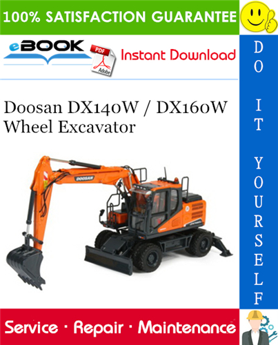 Thumbnail ☆☆ Best ☆☆ Doosan DX140W / DX160W Wheel Excavator Service Repair Manual