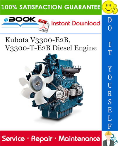 Thumbnail ☆☆ Best ☆☆ Kubota V3300-E2B, V3300-T-E2B Diesel Engine Service Repair Manual 