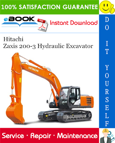 Thumbnail ☆☆ Best ☆☆ Hitachi Zaxis 200-3 Hydraulic Excavator Service Repair Manual