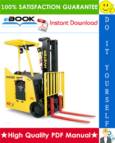 Thumbnail ☆☆ Best ☆☆ Hyster E30HSD2, E35HSD2, E40HSD2 (B219) 3-Wheel Electric Forklifts Parts Manual